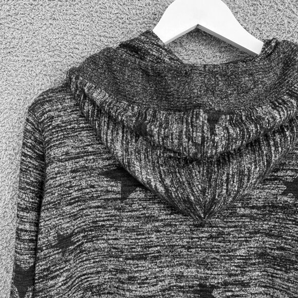 GAP Softspun full-zip hoodie in marled black star print - Picture 6 of 8